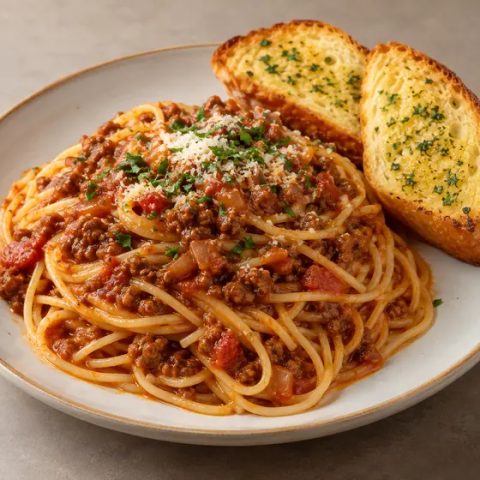 Spaghetti/Rice/Penne with Bolognaise